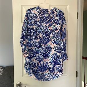 Tunic Dress coral reef print